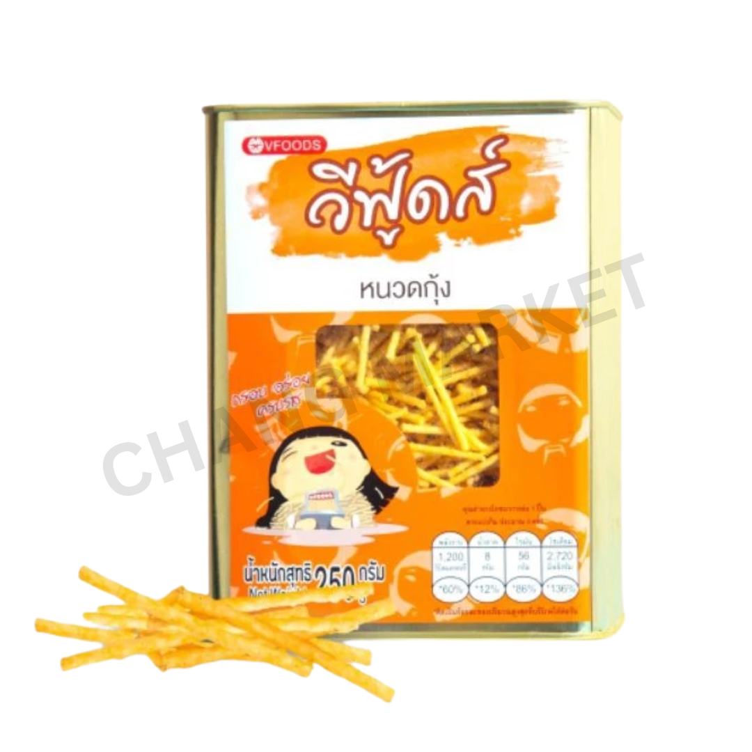 Vfoods Mini Tin Fried Corn Sticks Shrimp Flavour 250g