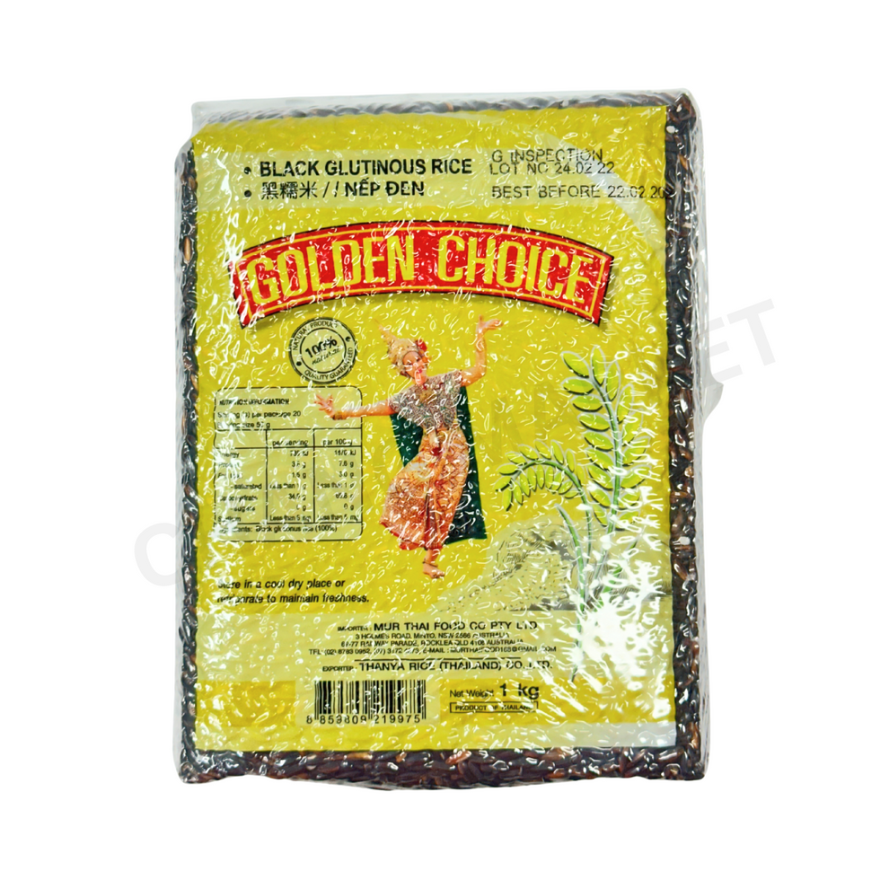 Golden Choice Black Glutinous Rice 1kg | Black Sticky Rice | Chang Market