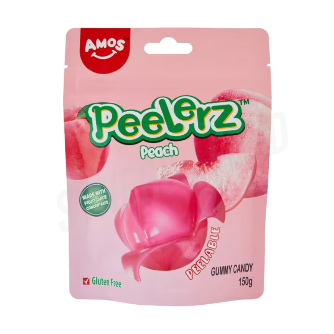 Amos Peelers Gummy Peach 150g