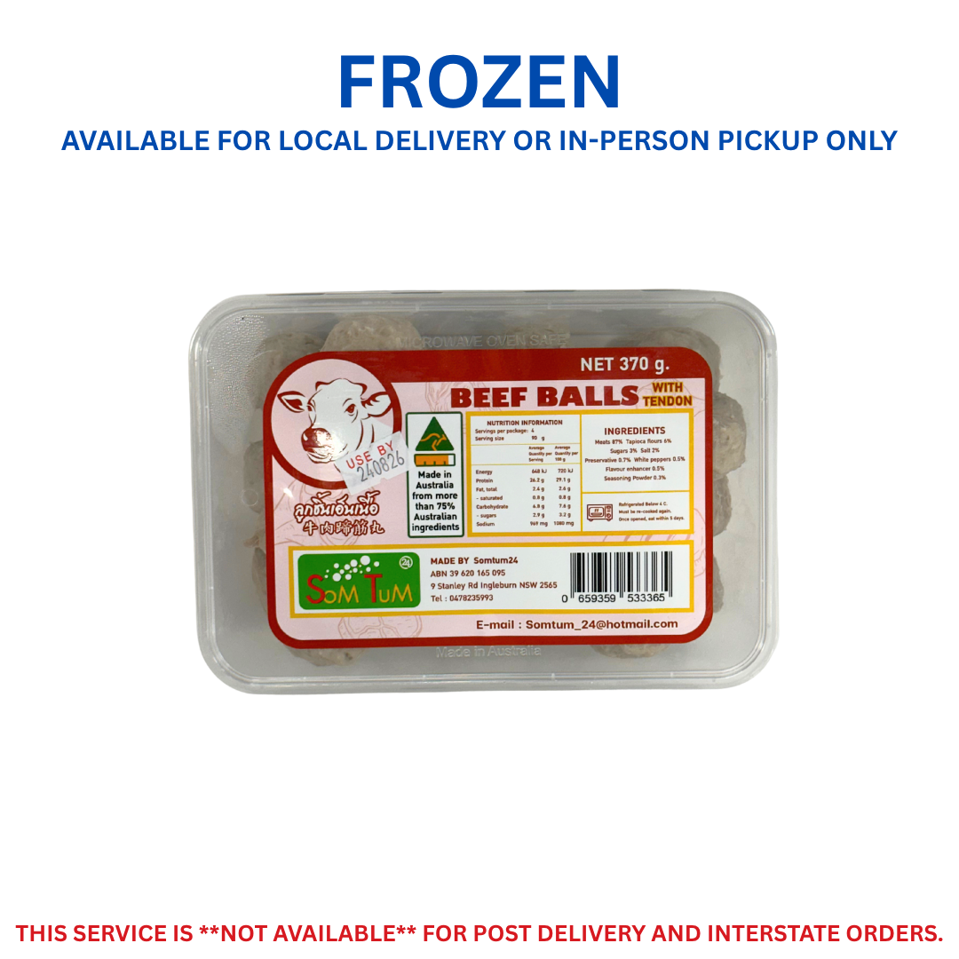 SOM TUM BEEF BALLS/TENDON 370G