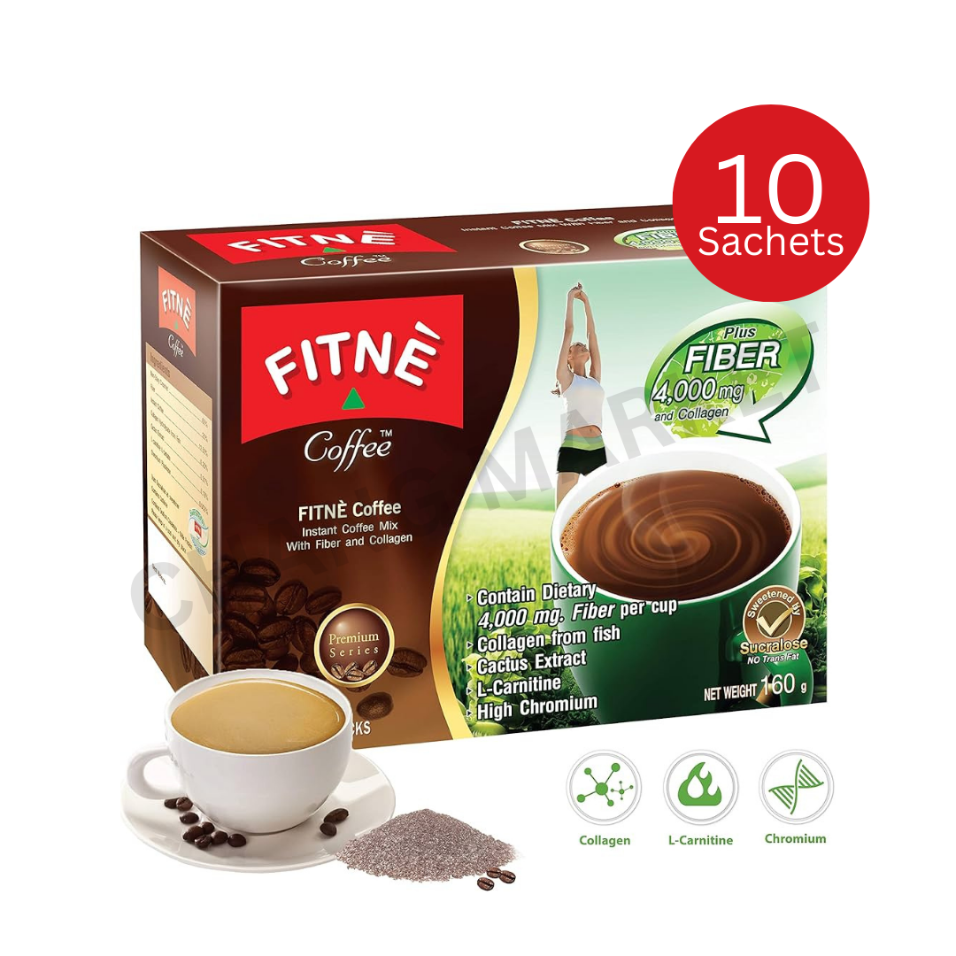 FITNE Coffee With Fibre & Collagen 16g x 10 Sachets/Box