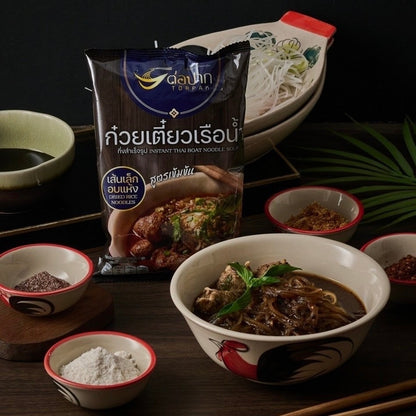 Torpak Instant Thai Boat Noodle Soup (Dried Rice Noodleเส้นเล็กอบแห้ง) 120g