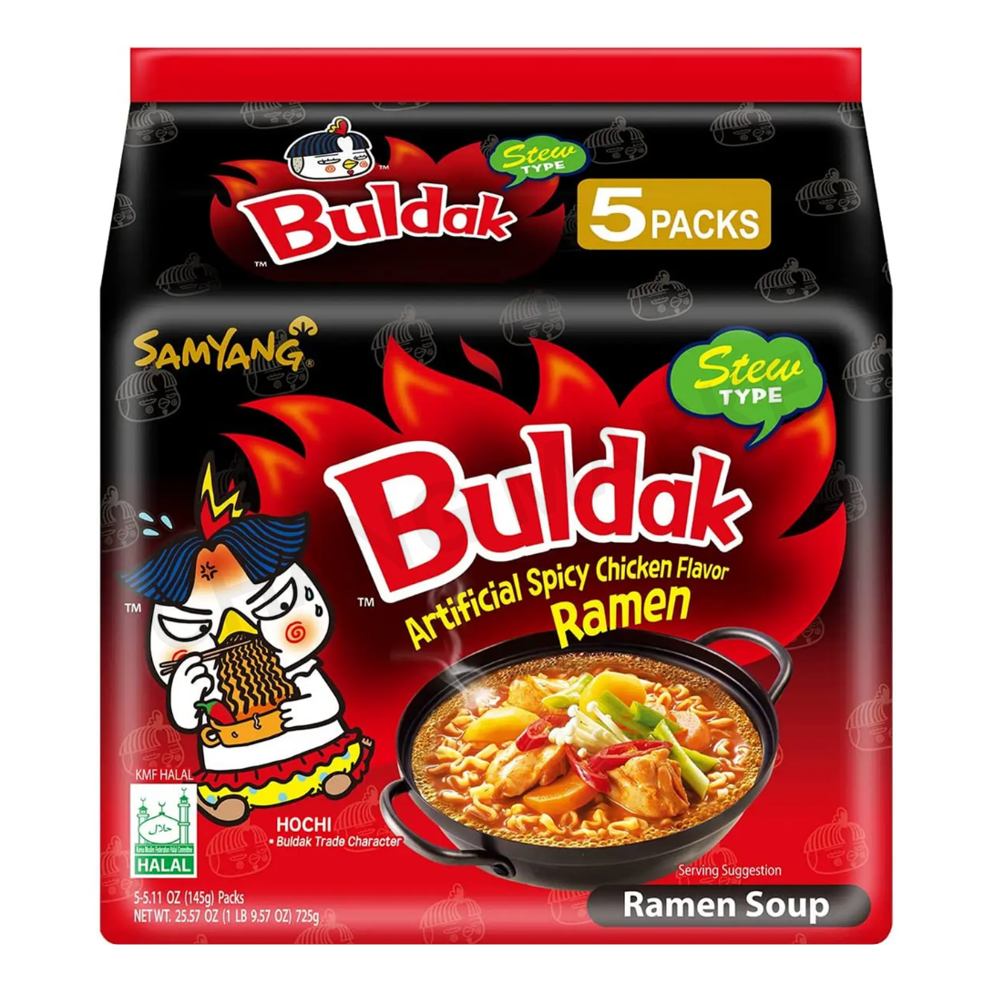 BULDAK Instant Noodles Hot Chicken Flavor Ramen 145g x 5 Packs