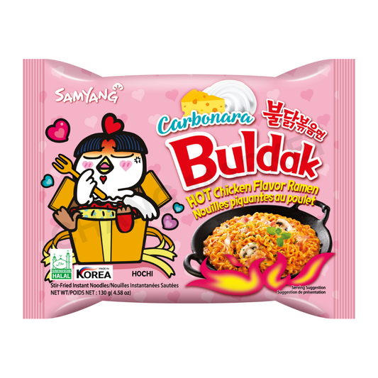 BULDAK Stir-Fried Instant Noodles Carbonara Hot Chicken Flavor Ramen 130g