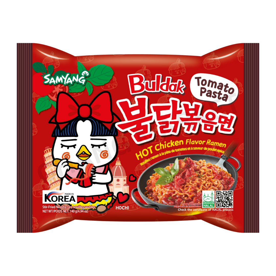 BULDAK Stir-Fried Instant Noodles Tomato Pasta Hot Chicken Flavor Ramen 140g