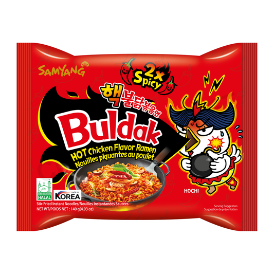 BULDAK Stir-Fried Instant Noodles X2 Spicy Hot Chicken Flavor Ramen 140g
