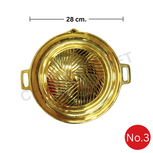 Korean BBQ Brass Grill Pan No.3 – Compact Size