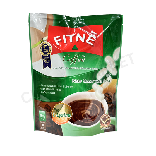 FITNE Coffee With White Kidney Bean Extract & L-Lysine 10 Sachets/Bag