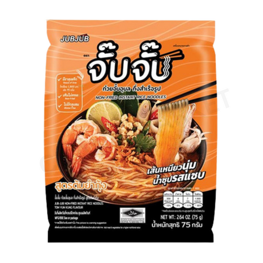 JUBJUB Non-Fried Instant Rice Noodles TOMYUM KUNG 75g