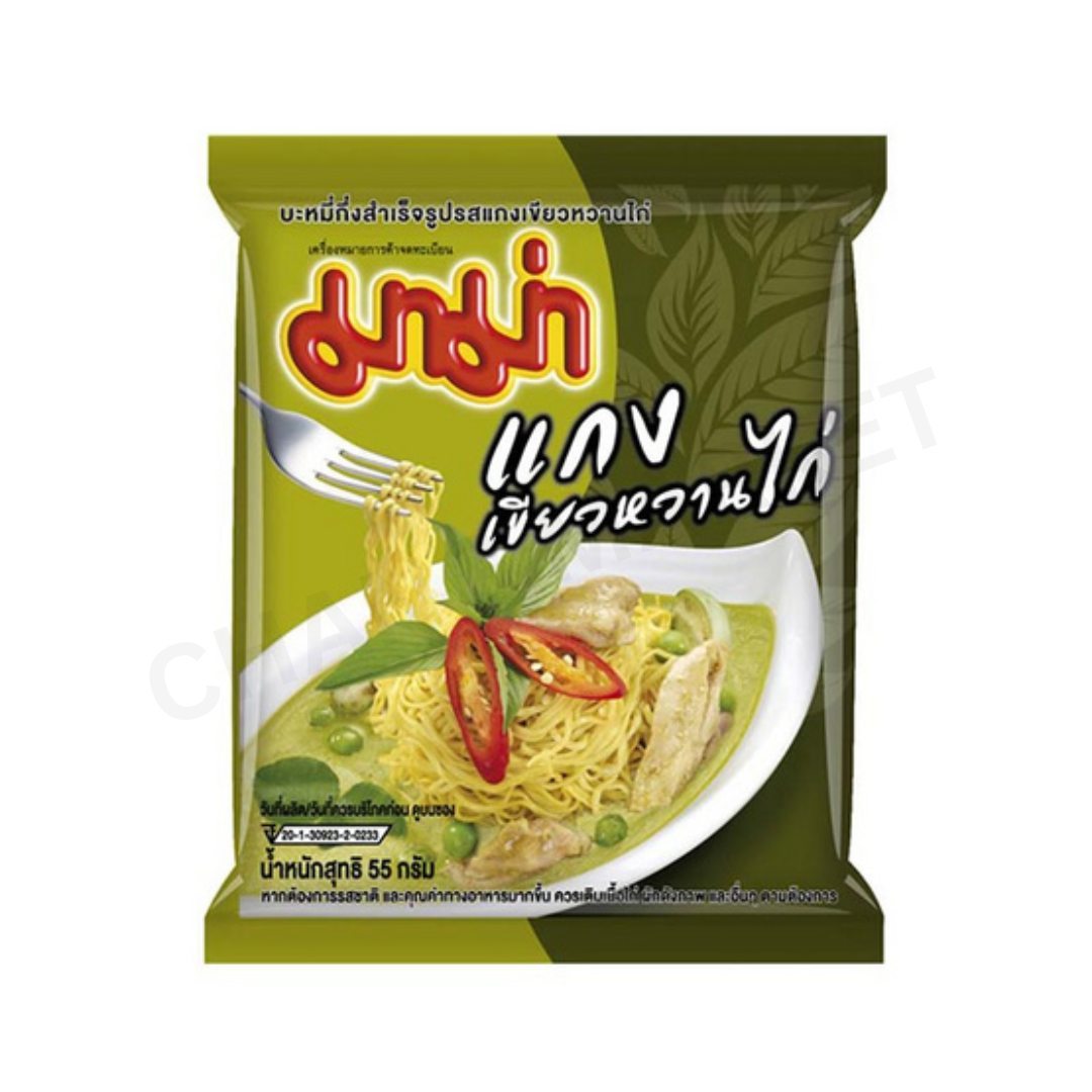 MAMA Instant Noodles Chicken Green Curry Flavour 55g