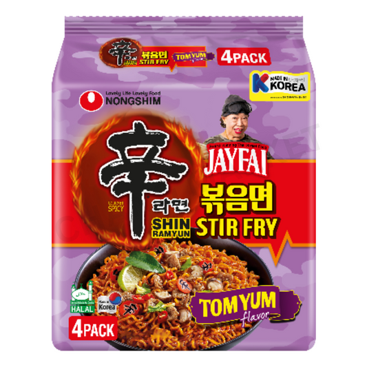 NONGSHIM Shin Ramyun x JayFai Tom Yum Stir-Fry Flavour 130g x 4 Packs