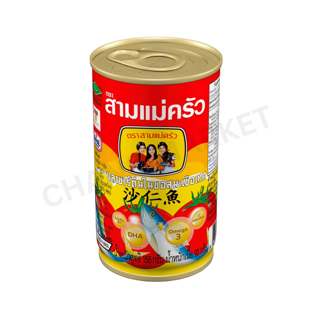 THREE LADY Sardines In Tomato Sauce 155g