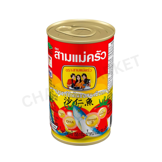 THREE LADY Sardines In Tomato Sauce 155g