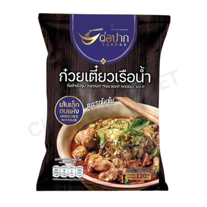 Torpak Instant Thai Boat Noodle Soup (Dried Rice Noodleเส้นเล็กอบแห้ง) 120g